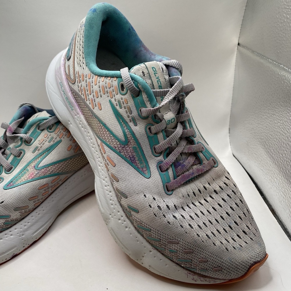 Brooks Womens Glycerin 20 1203691B061 Gray Running Athletic Shoes Size 8 B